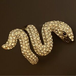 Elegant Snake Design Ring in Silver